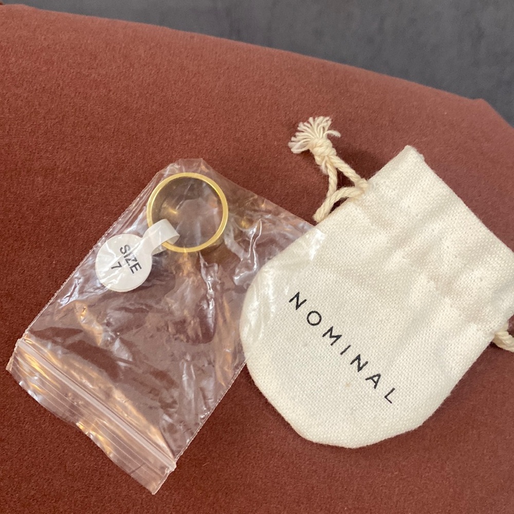 New ring gold plated nominal size 7